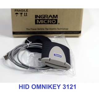 HID OMNIKEY 3121 เครื่องอ่านบัตรสมาร์ทการ์ด Smart Card Reader USB Magnetic Card ของใหม่  ของแท้