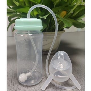 Hi ขวดนมปลอม แบบมีหลอดยาว ไม่ต้องใช้มือ สําหรับเด็กทารก