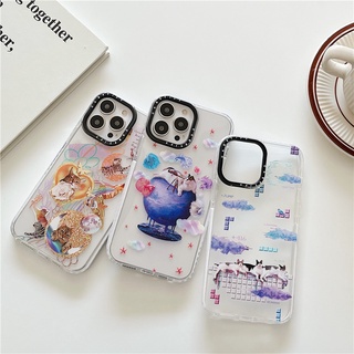 CASETiFY พร้อมส่งเคสโทรศัพท์ซิลิโคน Tpu ลายการ์ตูนแมวสีทองกันกระแทกสําหรับ Iphone 13 Pro Max 12 11 Pro Max Xr X Xs Max 7/8 Plus Se2020 12