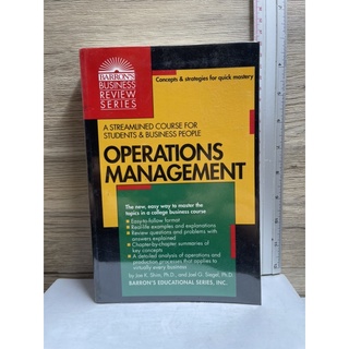 หนังสือ (มือสอง) Operations Management (Barrons Business Review Series) - Jae K. Shim Ph.D. and Joel G. Siegel Ph.D.