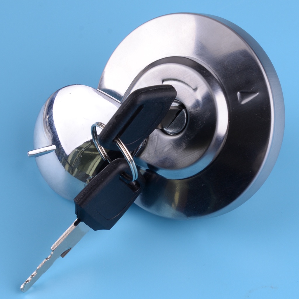 CITALL Silver Motorcycle Petrol Fuel Gas Tank Cover Cap Lock Keys 514873 Fit for Honda Shadow Spirit