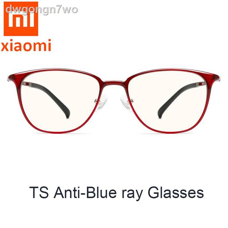 100 % จัดส่ง 24 ชั่วโมง◐riginal Xiaomi Mijia TS Anti-blue-rays แว่นตาแก้ว Anti-Blue Glass UV Eye Protector สำหรับหญิงชา