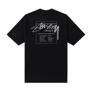 เสื้อยืดผ้าฝ้ายพิมพ์ลาย Stussy ใหม่ เสื้อยืดลําลอง แขนสั้น พิมพ์ลายเมือง ทรงหลวม สไตล์คลาสสิก สําหรับผู้ชาย และผู้หญิง