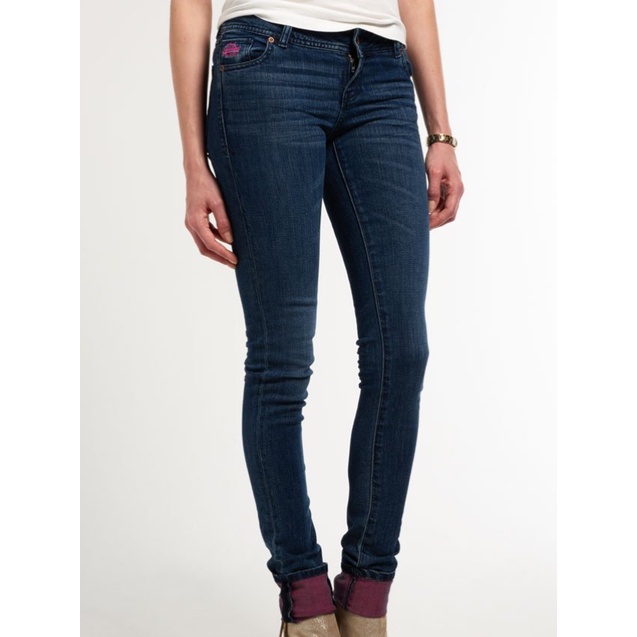 SUPERDRY ROSE FILL DENIM JEAN - กางเกงยีนส์ สำหรับผู้หญิง สี Summer Midnight Authentic