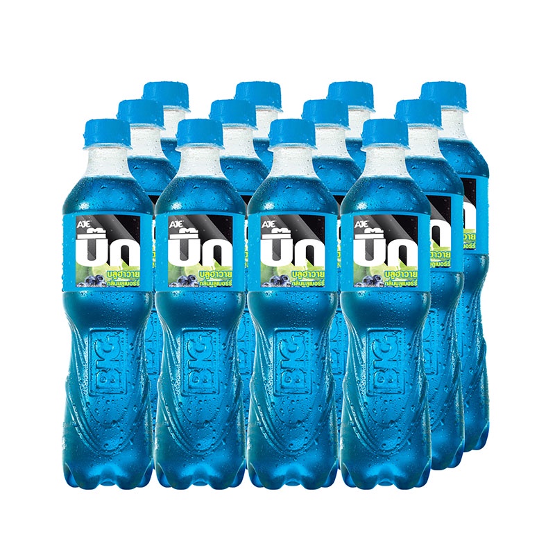โปรโมชัน! อาเจ บิ๊ก น้ำอัดลม กลิ่นบลูฮาวาย 465 มล. แพ็ค 12 ขวด AJE Big Soft Drink Blue Hawaii 465 ml
