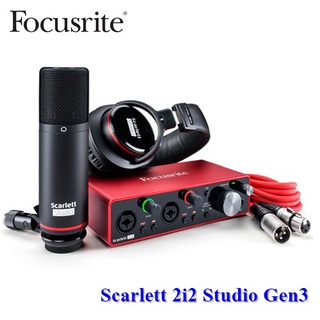 Focusrite Scarlett 2i2 Studio (3rd Gen) USB Audio Interface ชุดบันทึกเสียงระดับสตูดิโอคุณภาพระดับโปร