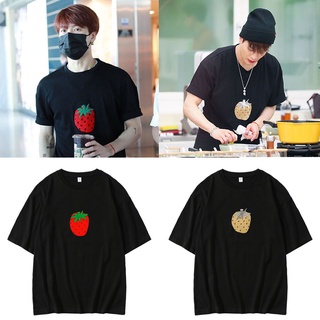 [S-5XL] เสื้อ Jackson got7 ลายสตอเบอร์รี่แบบแจ็คสัน Hot Sale Tee