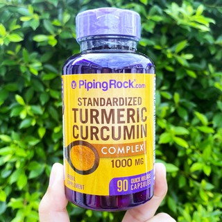 สารสกัดจากขมิ้นชันผสมพริกไทยดำ Standardized Turmeric Curcumin Complex with Black Pepper 1000mg 90Capsules (Piping Rock®)