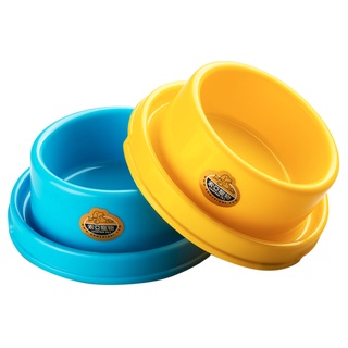 MG-115 ชามอาหารสัตว์เลี้ยง กันมด กันหก ชามข้าวแมว สุนัข หลุมเดี่ยว Plastic Pet Bowl สีสันสดใสสวยงาม