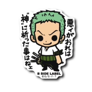 [ส่งตรงจากญี่ปุ่น] B - Side Label สติกเกอร์วันพีช Roronoa Zoro Japan