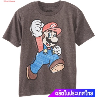 ผ้าฝ้าย 100%เสื้อยืดผู้ชายและผู้หญิง Nintendo Mens Marker Mario Tshirt Sports T-shirtS-3XL