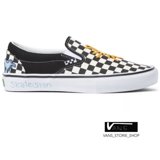 VANS SLIP ON SKATE X SKATEISTAN CHECKERBOARD SNEAKERS สินค้ามีประกันแท้