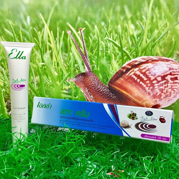Ella scar cream 10 g เอลล่าสกาครีม - ครีมลดรอยแผลเป็น ชุ่มชื่นกว่า เจลลดรอยแผลเป็น แผลเป็นนูน แผลคีล