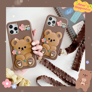 Cartoon Cute Bear Vivo V20Pro Y50 Y30 Y91C Y55 S1 Pro V11i V11 V9 X50 X21 X21UD เคสโทรศัพท์ Soft TPU Case เคสป้องกัน หมีสีน้ำตาล Silicone Cover