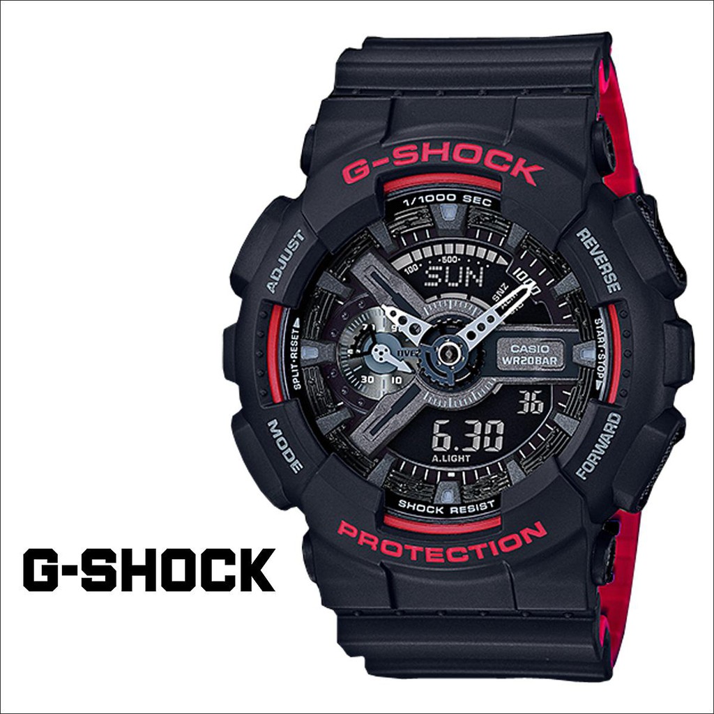 CASIO G-SHOCK นาฬิกาข้อมือผู้ชาย สายเรซิ่น รุ่น Limited Edition GA-110HR-1A（ของแท้100% ประกันCMG)