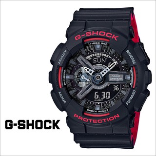 CASIO G-SHOCK นาฬิกาข้อมือผู้ชาย สายเรซิ่น รุ่น GA-110HR-1A(Red and black)