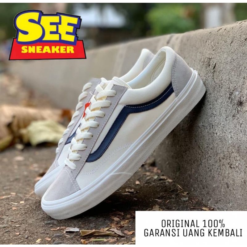 Vans OldSkool Style 36 Marshmallow ชุดเดรส สีฟ้า