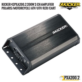 (ของแท้ 100)Kicker 42PXA2002 เพาเวอร์แอมป์มอเตอร์ไซด์ เรือ รถเอทีวี รถยนต์กำลังขับสูงสุด 100วัตต์x 2 ch มีขนาดเล็ก SQ