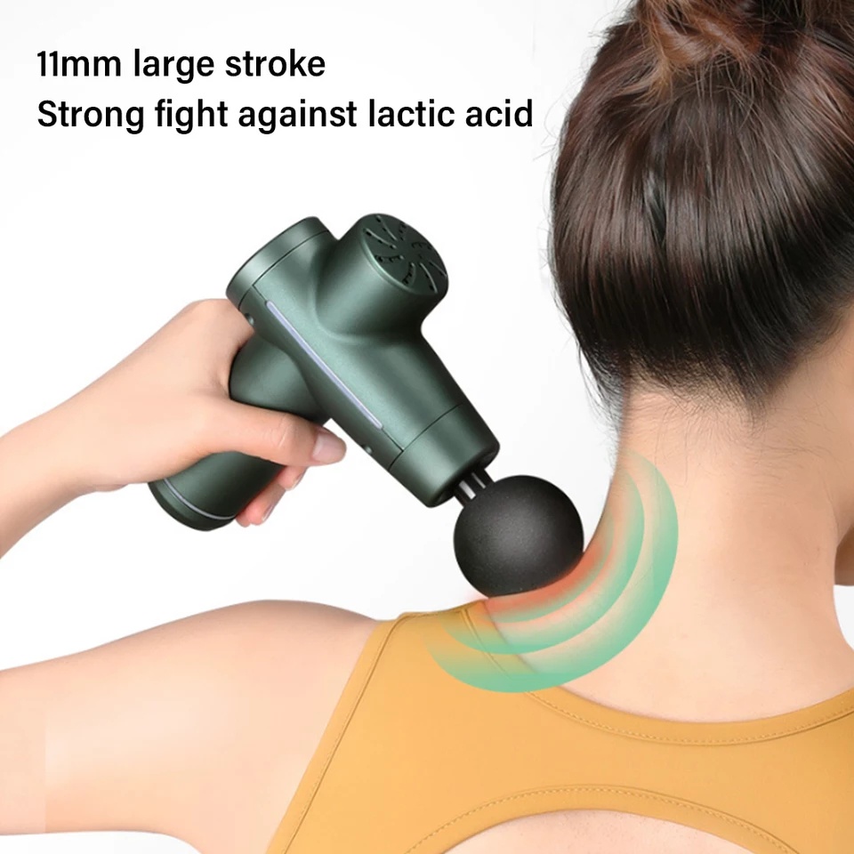 ิBEST PRODUCT Mini Massage Gun Electric Portable Fascial Muscle Massage Gun USB Charging Features:
