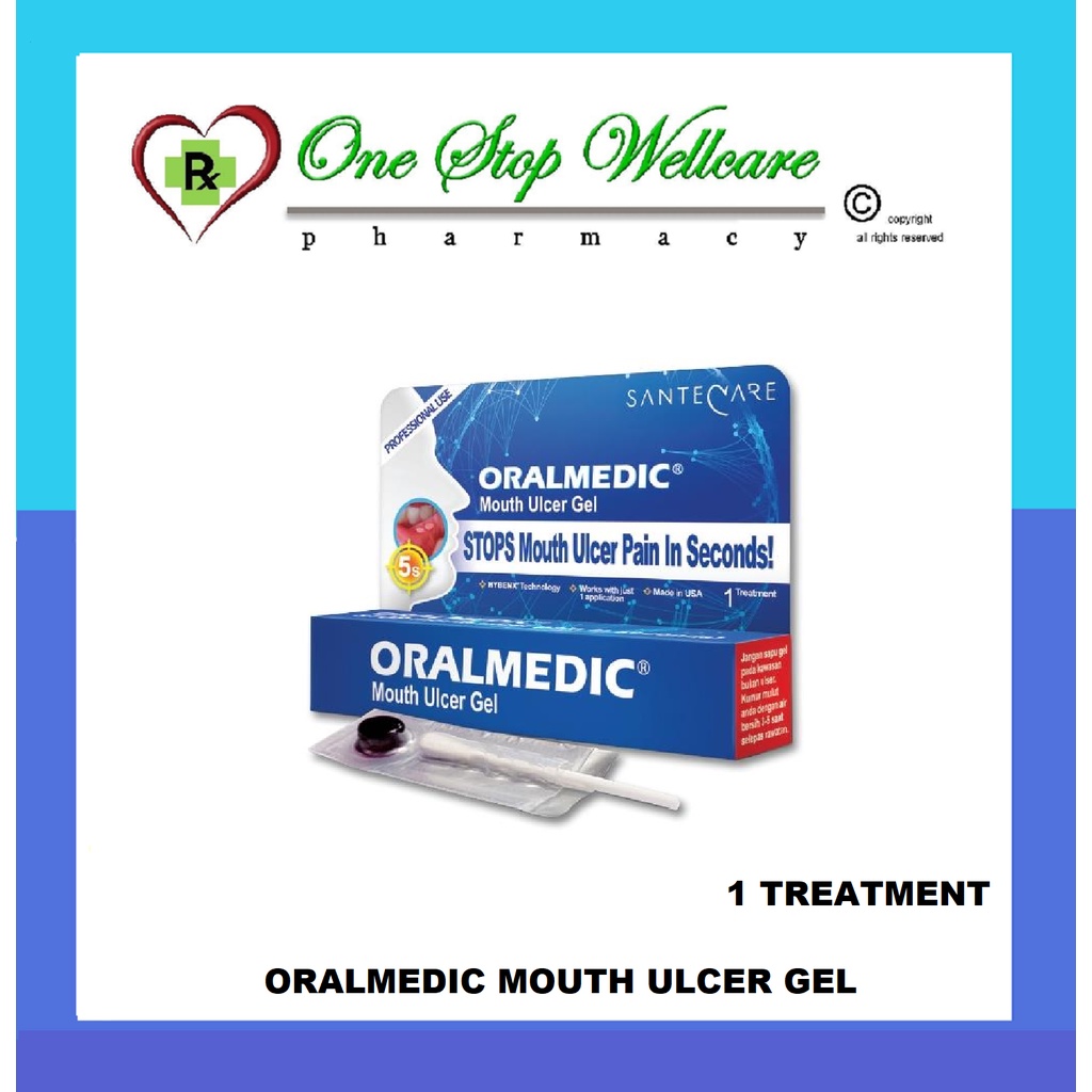 ORALMEDIC MOUTH ULCER GEL 1S TREATMENT (EXP:11/2027)
