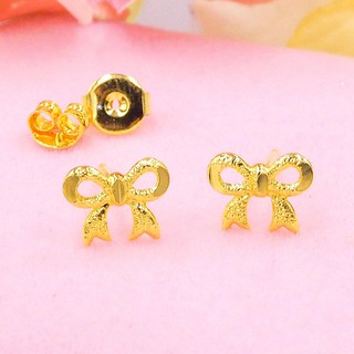 e49⚡Sale!! ต่างหูทอง⚡ต่างหูหุ้มทอง เศษทอง ชุบทอง 5 ไมครอน ไม่ลอก ไม่ดำ ไม่เขียว รับประกัน!!❤️ต่างหูแป้นเจาะ