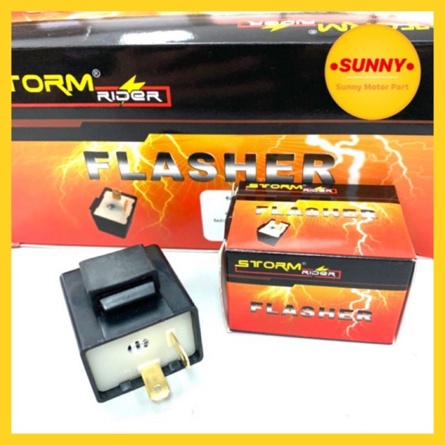 รีเลย์ไฟเลี้ยวแต่ง STORM RIDER แบบปรับได้ 12V สำหรับมอเตอร์ไซค์ทุกรุ่น รีเลย์ไฟเลี้ยว รีเลย์ไฟเลี้ยวมอเตอร์ไซค์