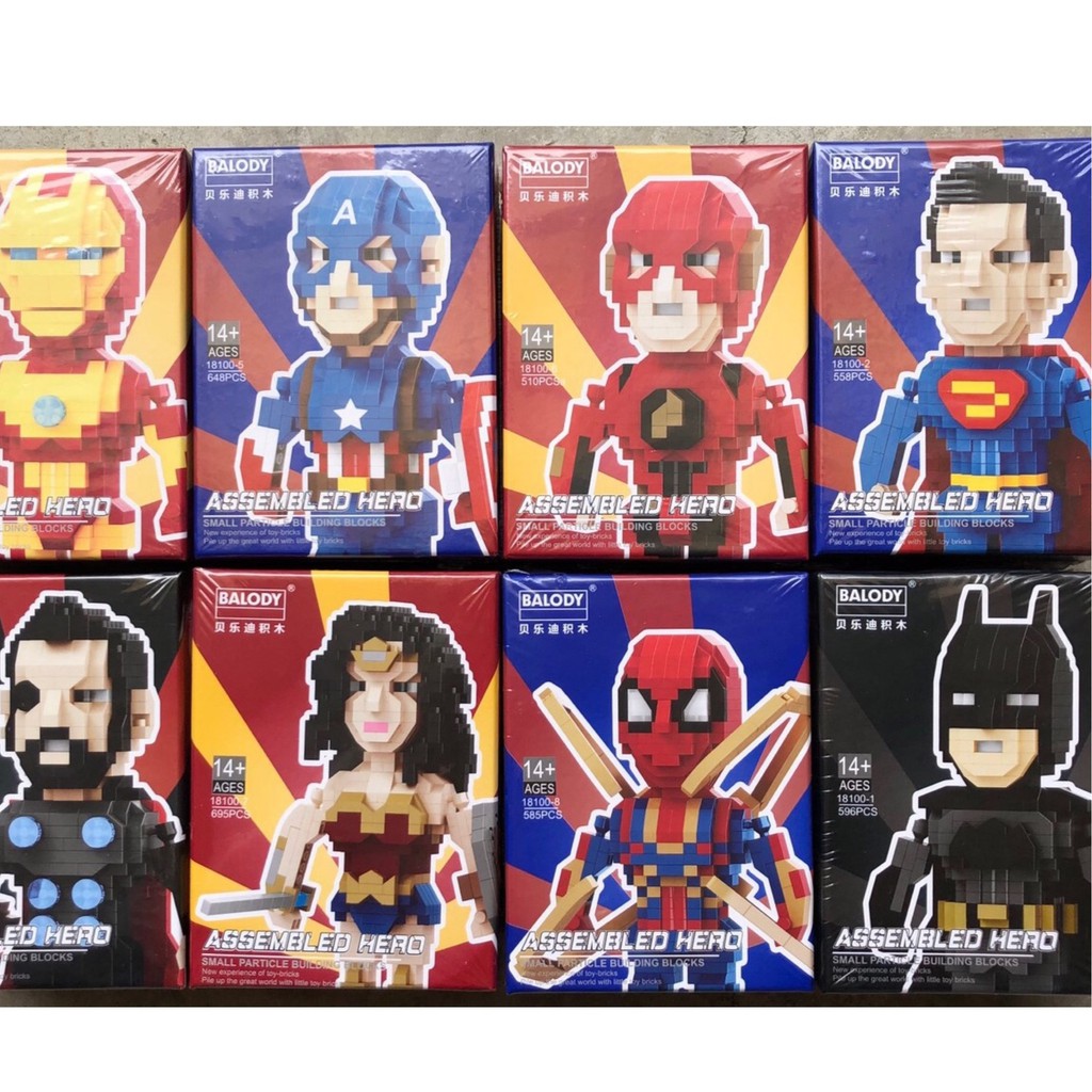 ตัวต่อ  ชุด AVENGER :  1 ชุด มี 8 กล่อง_BALODY 18100_1-18100_8