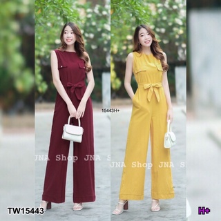 ❤️TW15443 Jumpsuit จั้มสูทขายาว ดีไซส์เกร๋ เนื้อผ้า