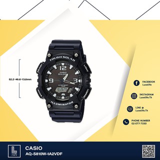 นาฬิกาข้อมือ CASIO รุ่น AQ-S810W-1A2VDF -นาฬิกาข้อมือผู้ชาย สายเรซิน