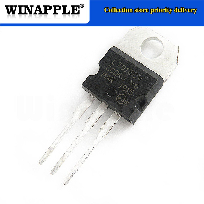 ชิ้นส่วนอิเล็กทรอนิกส์ L7912CV L7912 7912 LM7912 MC7912 TO-220 10 ชิ้น