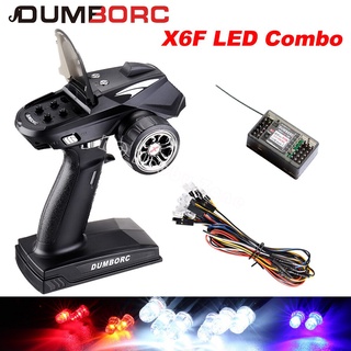 Dumborc X6 6CH 2.4G ชุดตัวรับส่งสัญญาณวิทยุ พร้อมตัวรับสัญญาณ X6F X6DC DC LED สําหรับรถบังคับ เรือบังคับ MN-90