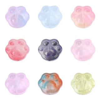 20ชิ้นน่ารักหมีตีนอุปกรณ์เสริมแก้วสีลูกปัดทําเองทําสร้อยข้อมือต่างหูจี้วัสดุ