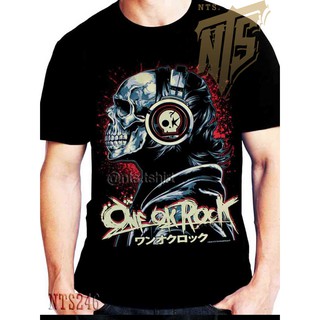 One Ok Rock เสิ้อยืดดำ เสื้อยืดชาวร็อค เสื้อวง New Type System  Rock brand Sz. S M L XL XXL