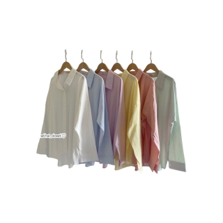 ♡Basic long shirt♡ เสื้อเชิ้ตสีพื้นมีสีมาเพิ่มนะคะเลื่อนดูเลยค่า#8526