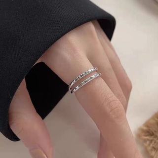แหวนนิ้วมือสีเงินกรีกเปิดนิ้วสําหรับผู้หญิง Index Finger