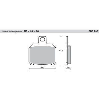 ผ้าเบรคหลัง SBS สำหรับ APRILIA RSV4 ปี 09-13 RSV4-R ปี 10 RSv4-RF RSV4-RR ปี 15-20