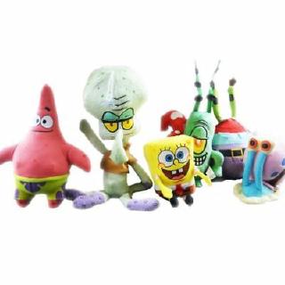 ของเล่นตุ๊กตาการ์ตูน SpongeBob SquarePants Patrick Star Squidward Tentacles สําหรับเด็ก