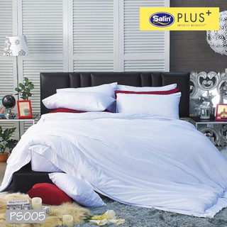 Satin Plus ใหม่นุ่มมาก ชุดผ้าปูที่นอน 6 ฟุต 5 ชิ้น + ผ้านวม100"x90" PS005