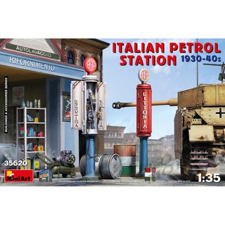 MI35620 ITALIAN PETROL STATION 1930-40s 1/35