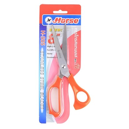 Scissors 50 บาท (KTS)กรรไกรสแตนเลส ตราม้า H-505 ขนาด 8″(นิ้ว) Stationery