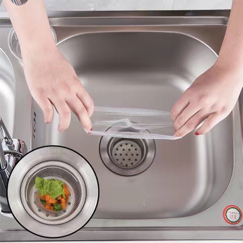 ตัวกรองอ่างล้างจานแบบใช้แล้วทิ้ง, อ่างล้างจานที่เหลือจากผักที่เหลือ, ตัวกรองขยะท่อระบายน้ำ