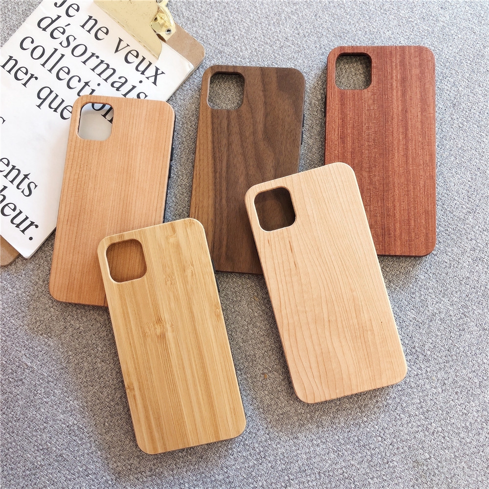 ธรรมชาติจริงไม้สําหรับiPhone 11 12 13 Pro Max 13Pro 12Pro X Xs Max XR 6 6s 7 8 Plus SE 2020 กรณีไม้ + Soft TPUซิลิโคนปลอก