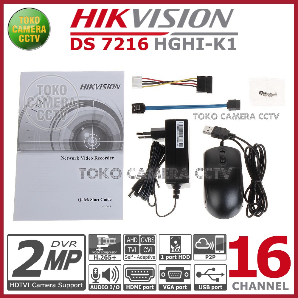 Channel 16 Channel Hikvision Dvr Ds 7216hghi K1 กล องบ นท กว ด โอส าหร บต ดรถยนต 3 603