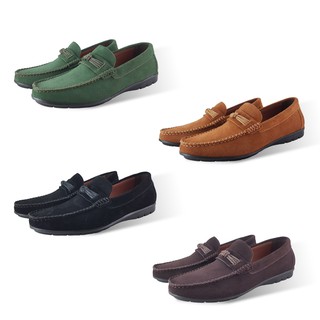 FREEWOOD CASUAL SHOES รองเท้าหนังกลับ รุ่น 84-947 สีน้ำตาล / ซาฟารี / ดำ / แทน (BROWN/ SAFARI/ BLACK/ TAN)