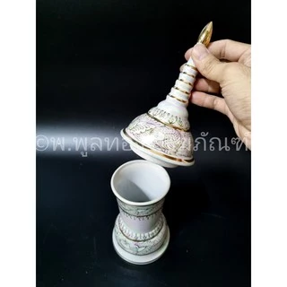 โกศลายไทย มุกทอง ทรงเหลี่ยม ทรงกลม โกศ ใส่อัฐิ เซรามิค กระเบื้อง พร้อมส่ง
