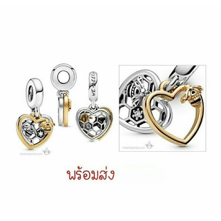 Pandora silver dangle**ติ้งหัวใจรังผึ้ง