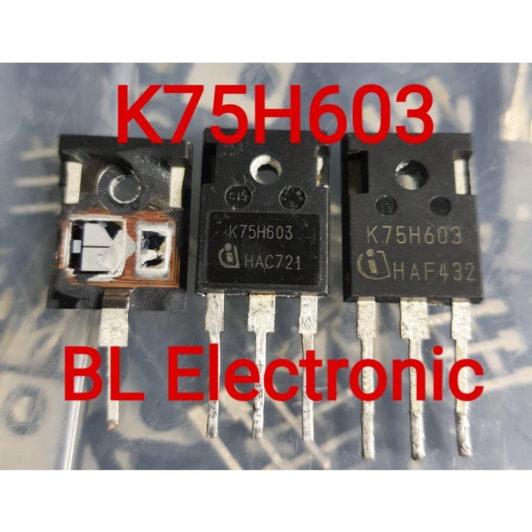 2ชิ้น  K75H603 75A 600V IGBT ความถี่สูงสำหรับสวิทชิ่ง-ตู้เชื่อม-อินเวอร์เตอร์ ของถอดมือสอง