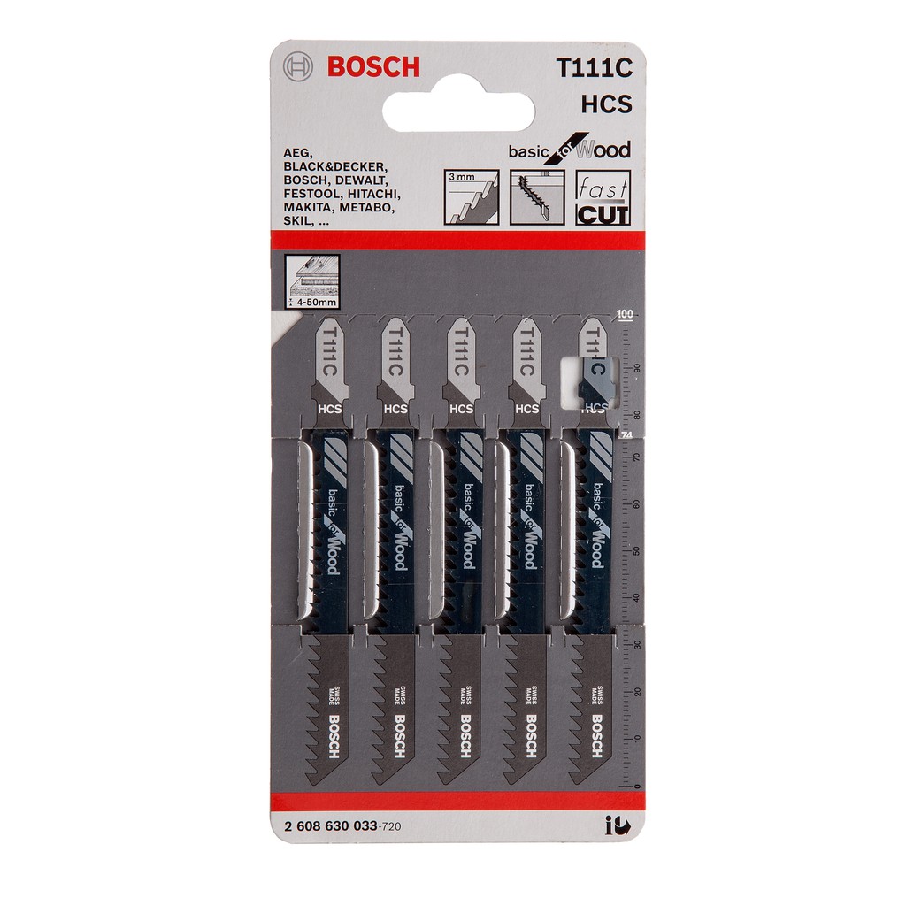BOSCH ใบเลื่อยจิ๊กซอ-ตัดไม้ (T111C)