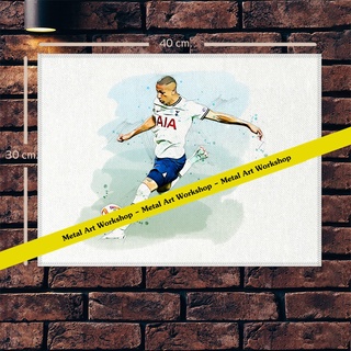 โปสเตอร์ ผ้าแคนวาส Tottenham Hotspur Richarlison แนวภาพวาดศิลปะนักบอลสวยๆ