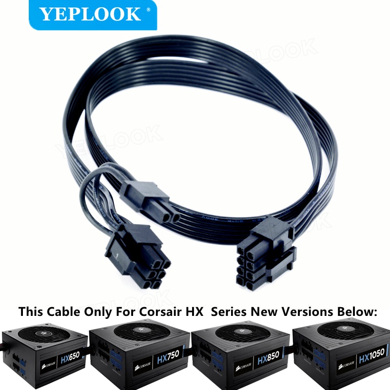 PCIe 8Pin ถึง 8Pin 6 + 2Pin GPU สายไฟสําหรับ Corsair HX Series Semi Modular Unit PSU รุ่นใหม่ HX1050